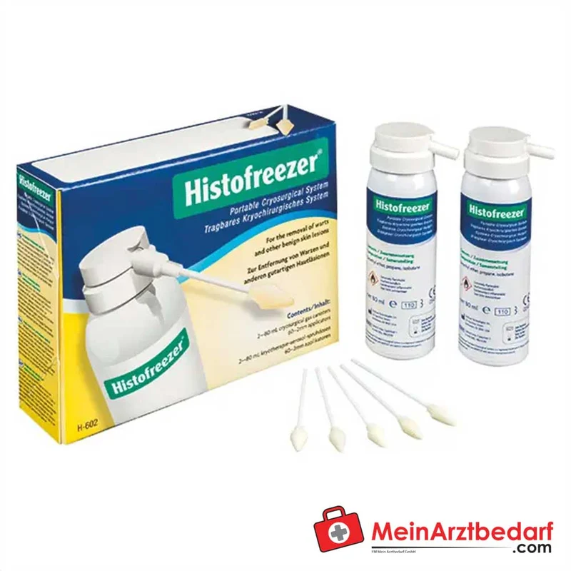 Histofreezer Tragbares Kryochirurgiesystem Spray −57 °C 2 x 80 ml mit Applikatoren