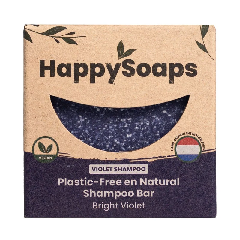 HappySoaps Bright Violet Zilver Shampoo Bar 70 gram