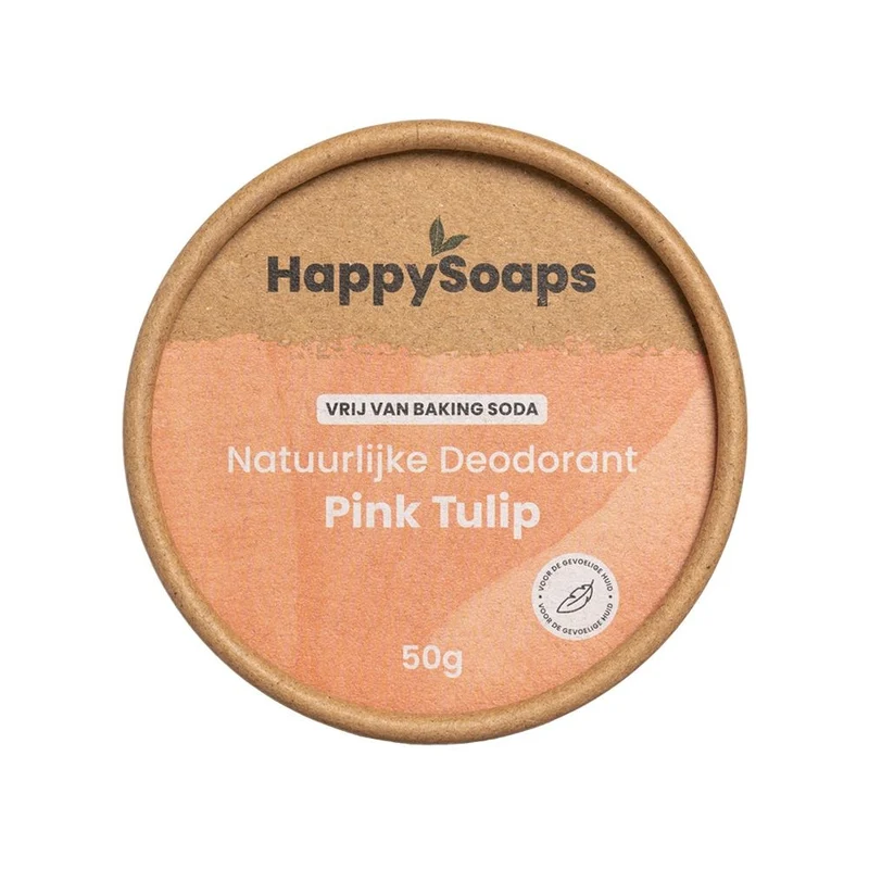 HappySoaps Natuurlijke Deodorant - Pink Tulip 50 gram