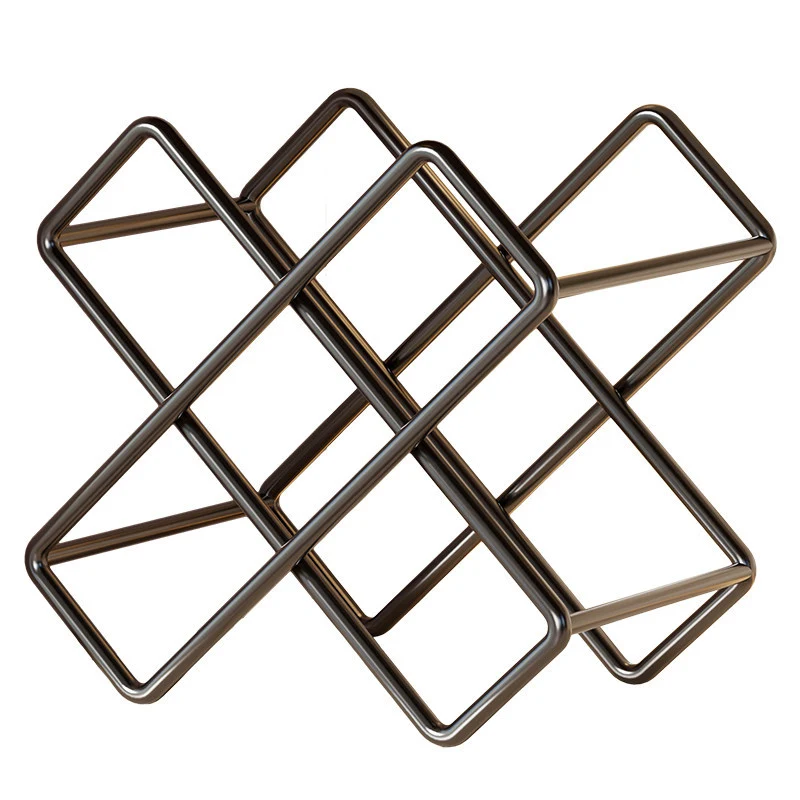 Metall Sechs-Flaschen Diamant Arbeitsplatten-Weinregal