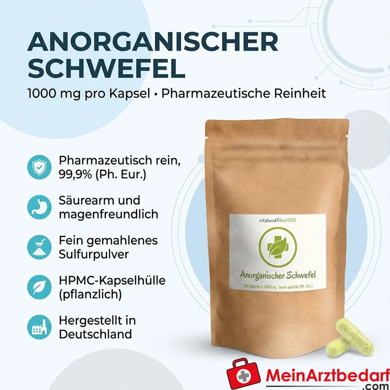 Anorganischer Schwefel 1000 mg Kapseln 300 Stück