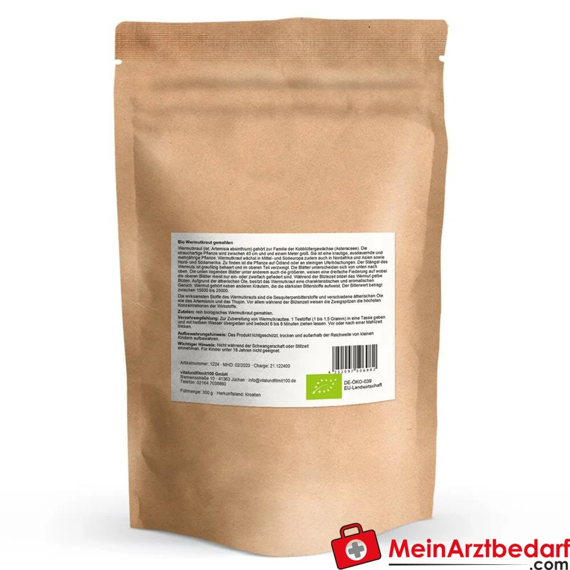 Wermutkraut (Artemisia absinthium) gemahlen 300 g