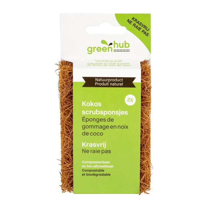 GreenHub Kokos Scrubspons 2 stuks