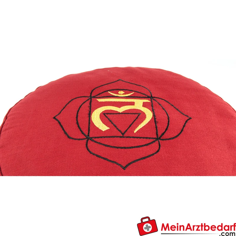 Berk Meditationskissen Wurzelchakra 36x15 cm Buchweizenspelz Baumwollbezug