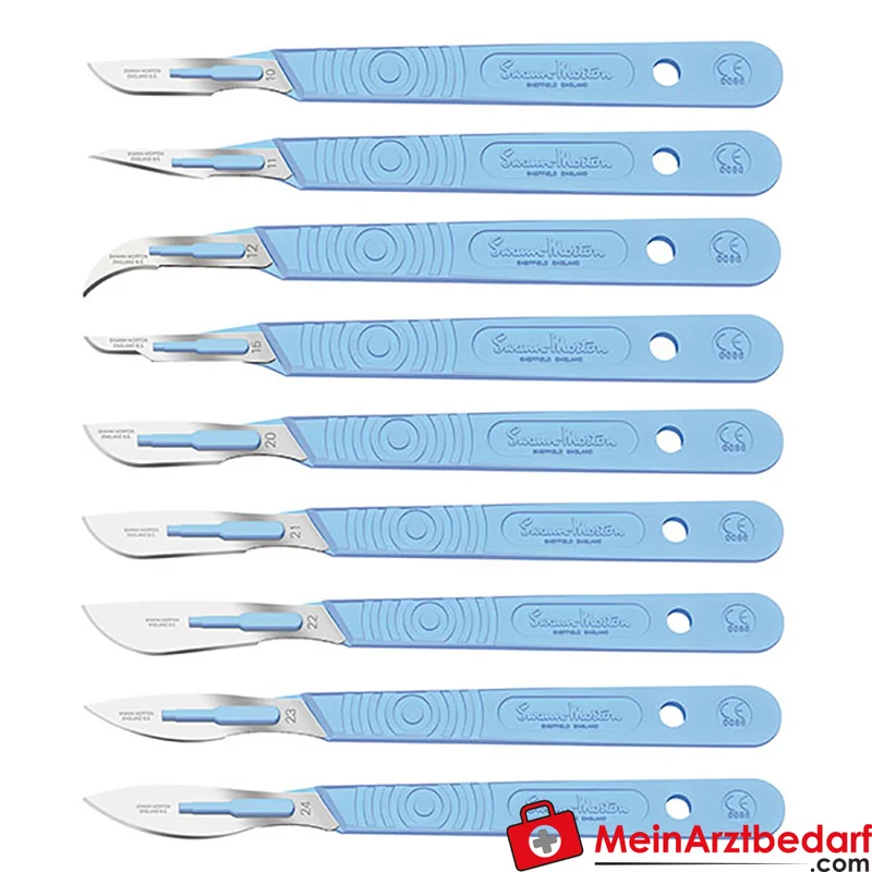 Swann Morton Einmalskalpel steril gehärteter Stahl Peel-Pack 10 Stück