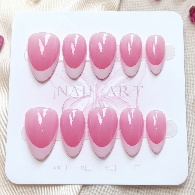 Premium French Tip Press-On Nail Set