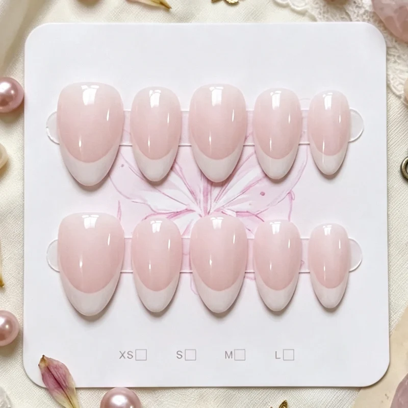 Premium French Tip Press-On Nail Set