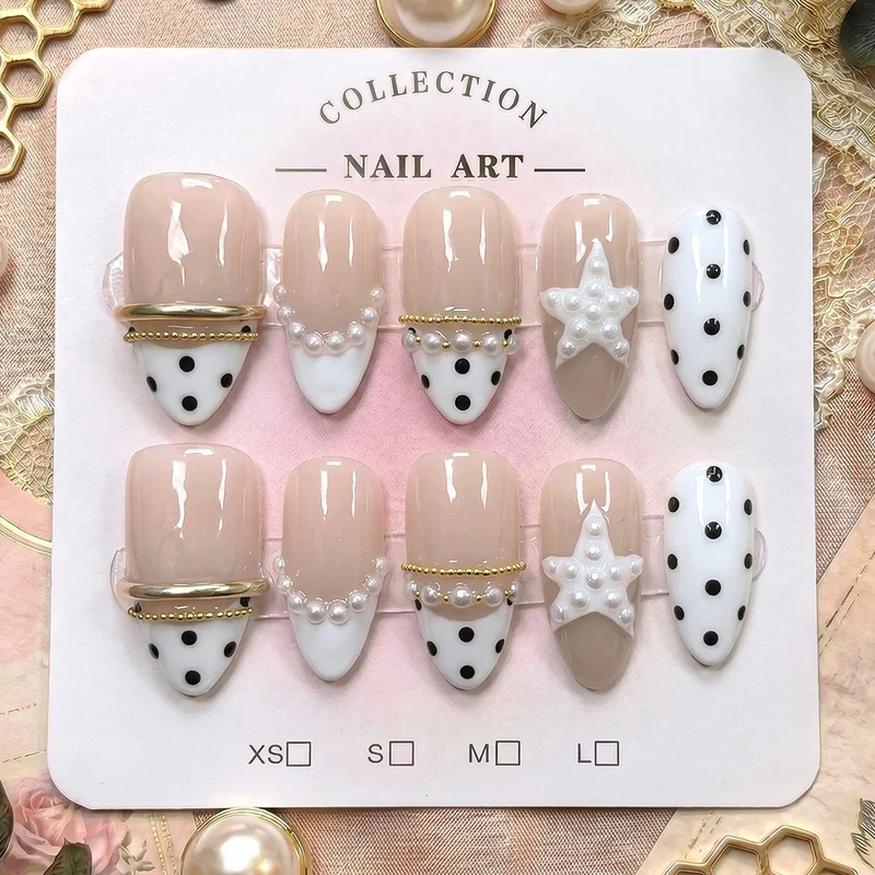Premium Dekorative Press-On Nagelset