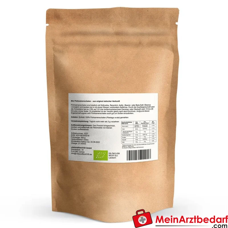 Flohsamenschalen 300 g indische Herkunft natürliche Ballaststoffe