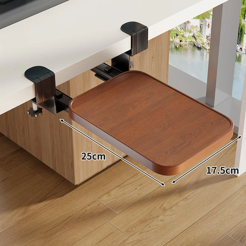 Schraubmontierte Gleitschiene Ergonomische Holzmaserung Tastatur- & Mausplattform