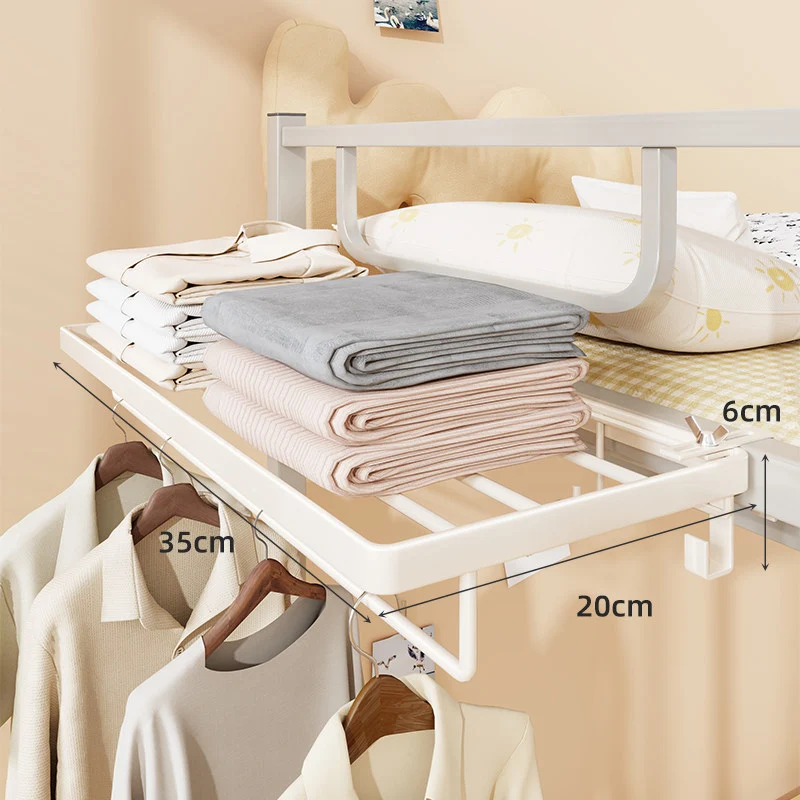 Bettgestell Montierter Ausziehbarer Kleider- und Wäscheschrank mit Ausziehbarer Kleiderstange
