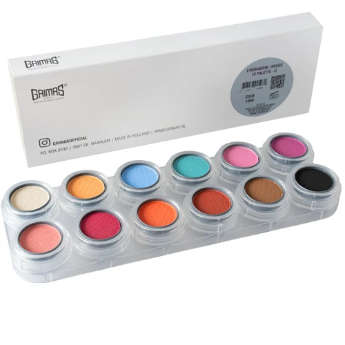 Grimas Rouge-/Lidschattenpalette U mit 12 Farben