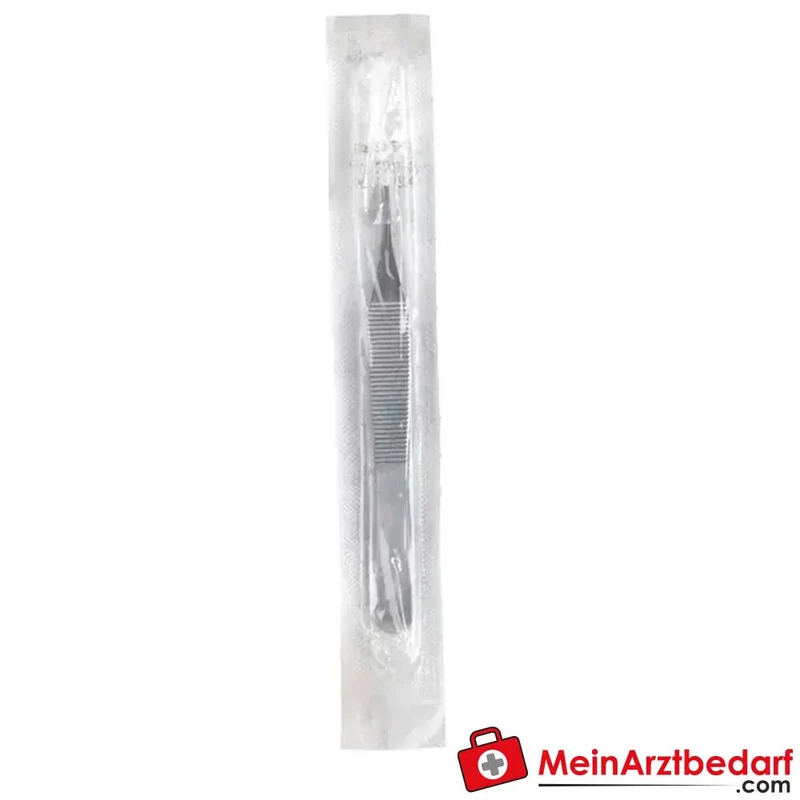 Servoprax Hakenpinzette nach Adson, Edelstahl 12 cm, steril, Einmalgebrauch, 1 St.