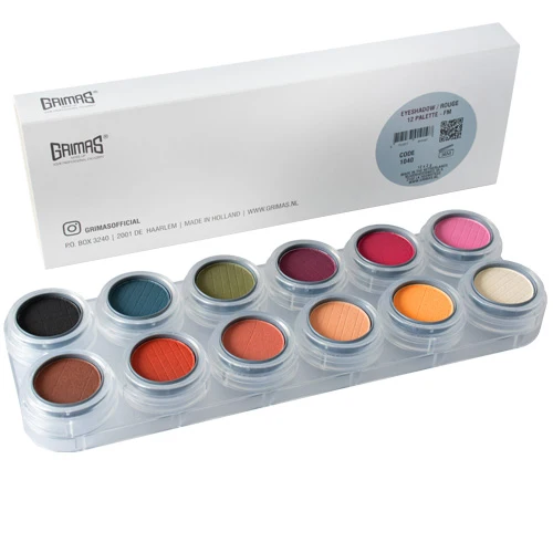 Grimas Rouge/Lidschattenpalette FM mit 12 Farben