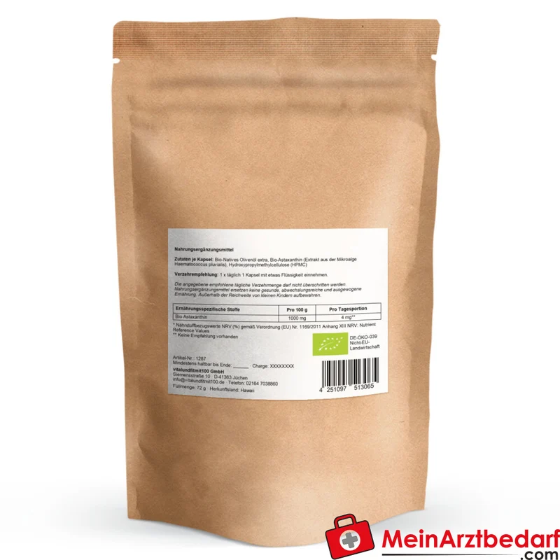 Astaxanthin 4 mg Kapseln Haematococcus pluvialis 120 Stück
