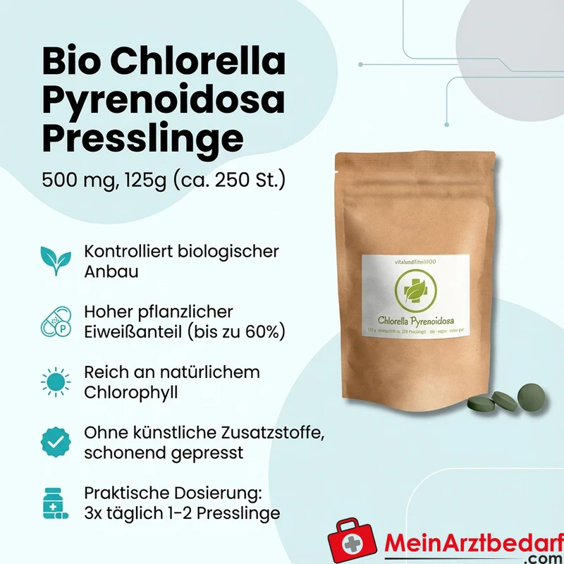 Chlorella Pyrenoidosa Presslinge 500 mg, 125 g (ca. 250 St.)