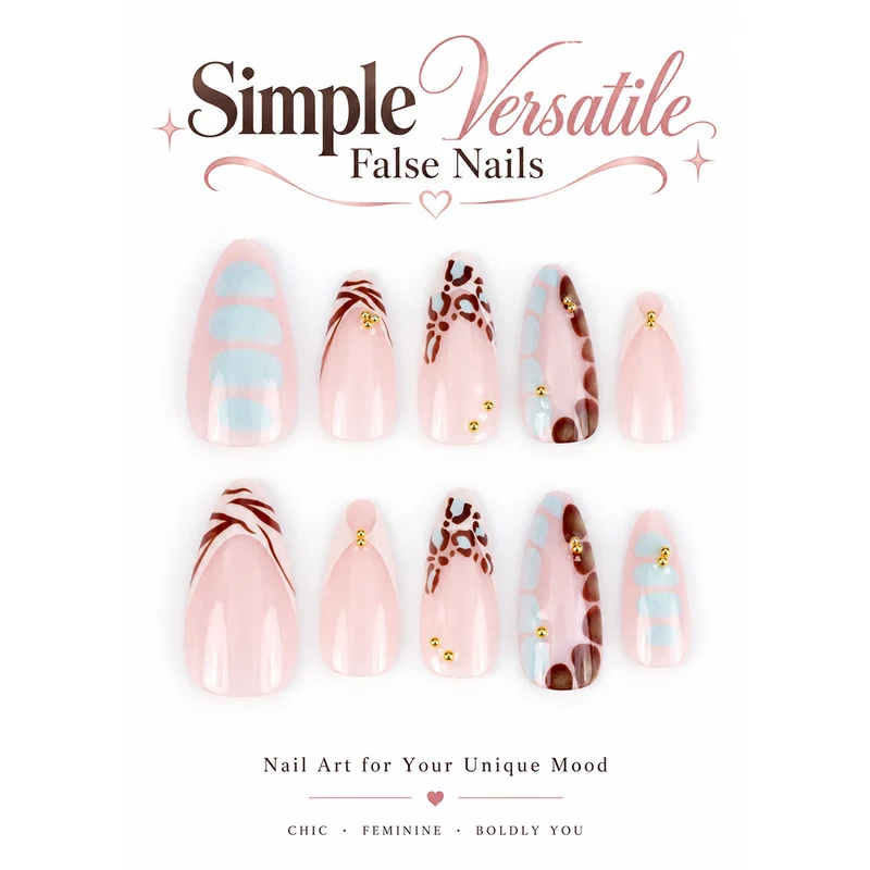 Glamouröse Stiletto Press-On Nail Art Set