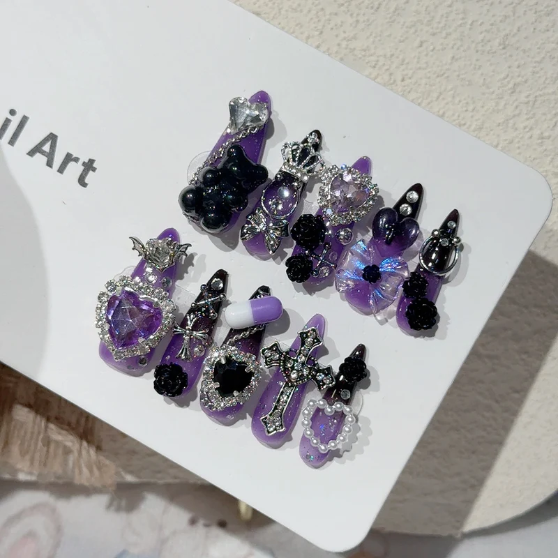 Premium Dekorative Gothic Nagelkunst Set