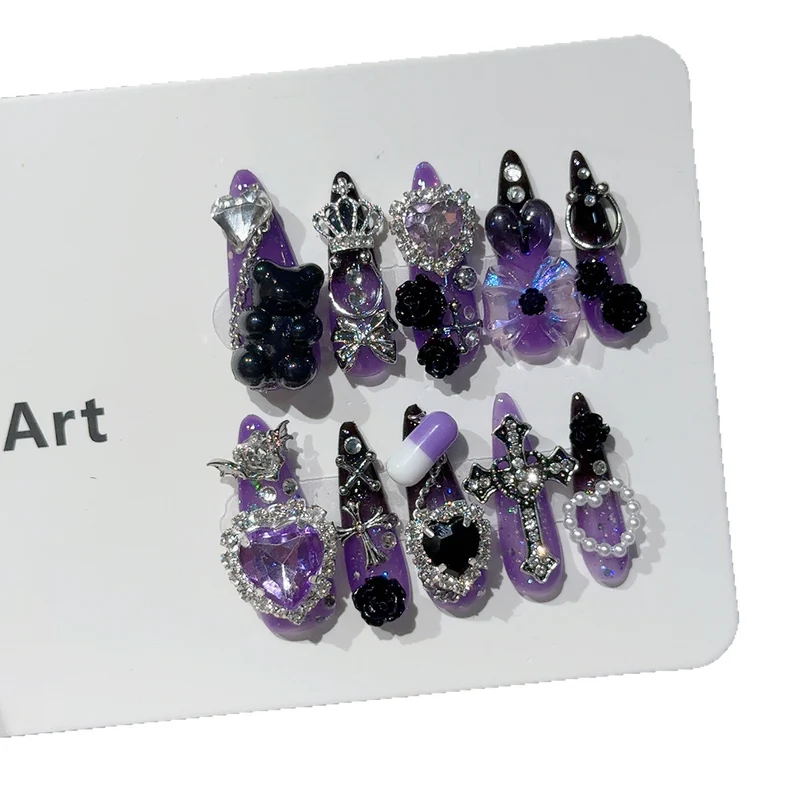 Premium Dekorative Gothic Nagelkunst Set