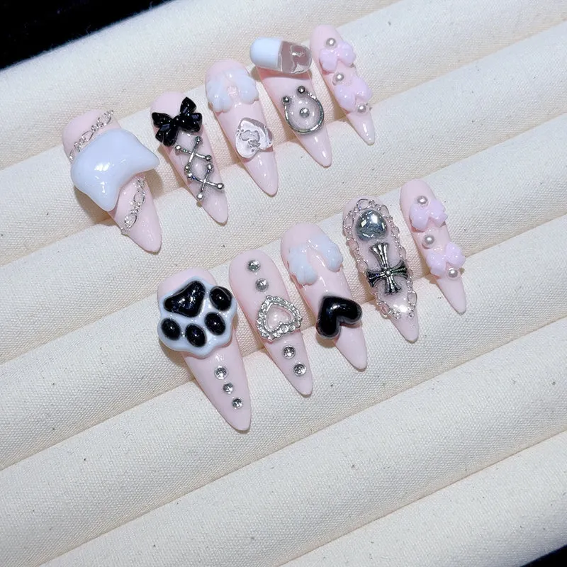 Premium dekorative 3D Nagelkunst Tipps