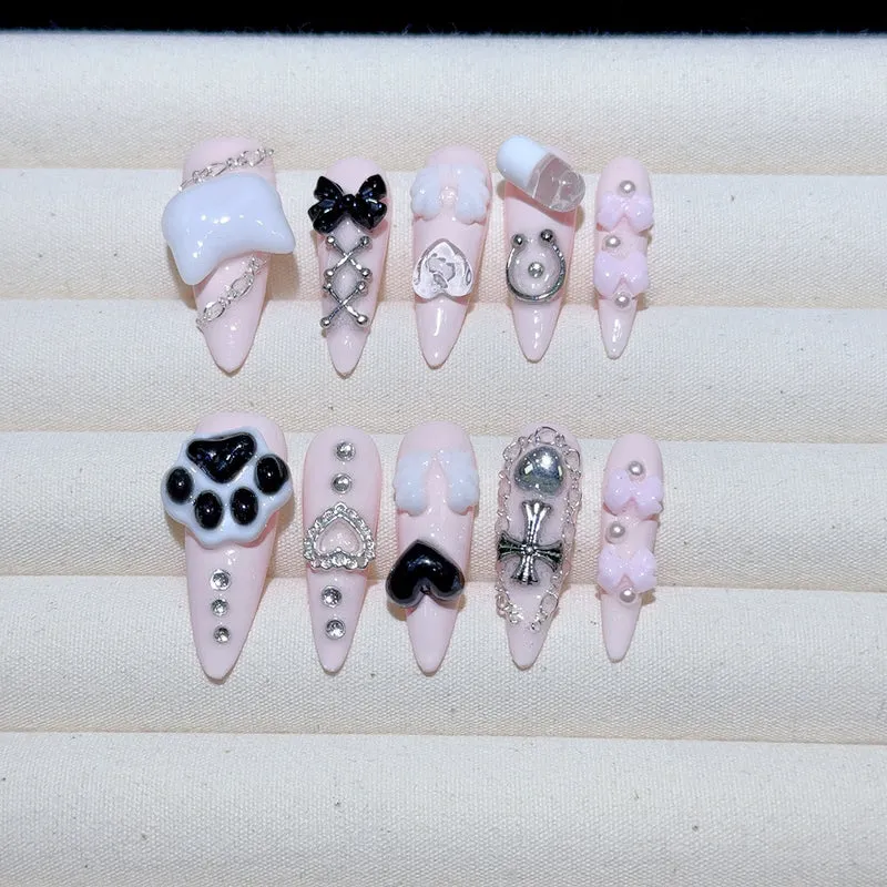 Premium dekorative 3D Nagelkunst Tipps