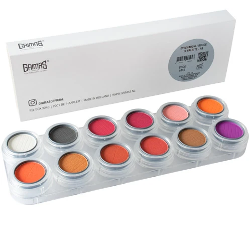 Grimas Rouge-/Lidschattenpalette RB mit 12 Farben