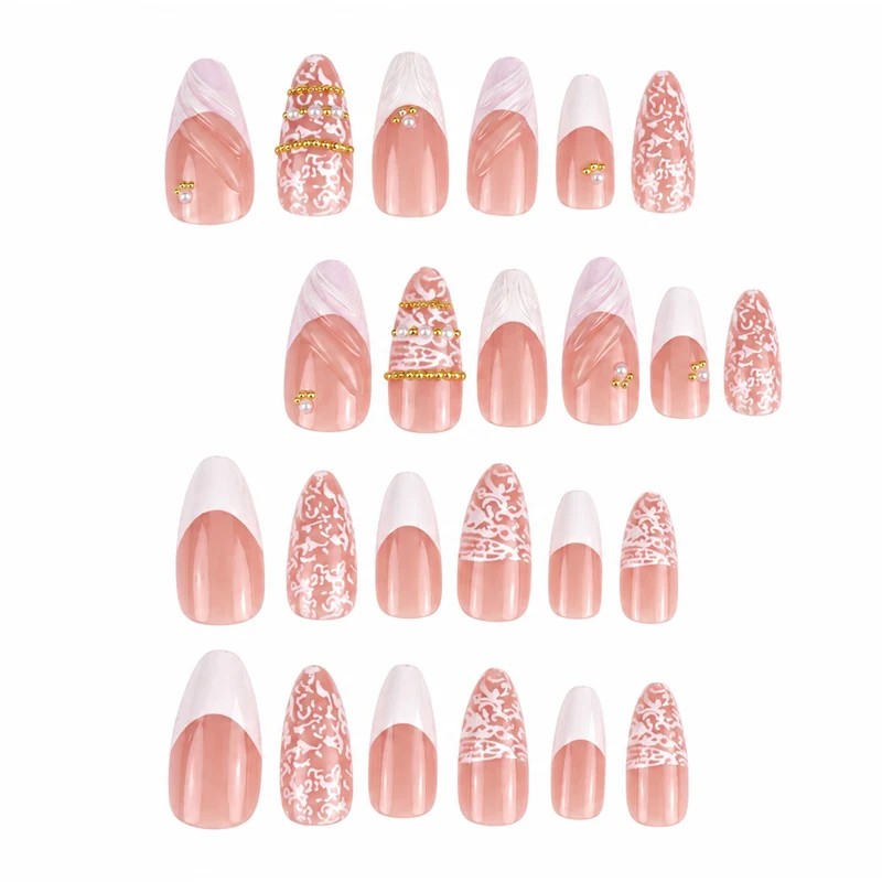 Dekoratives Luxuriöses Press-On Nageldesign