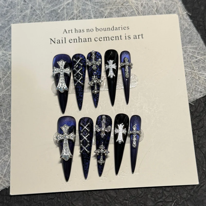Gothic Cross Design Press-On Nägel