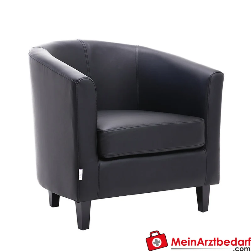 Wartezimmersessel Holzgestell PU-Kunstleder 72×62×71 cm Praxis Empfang