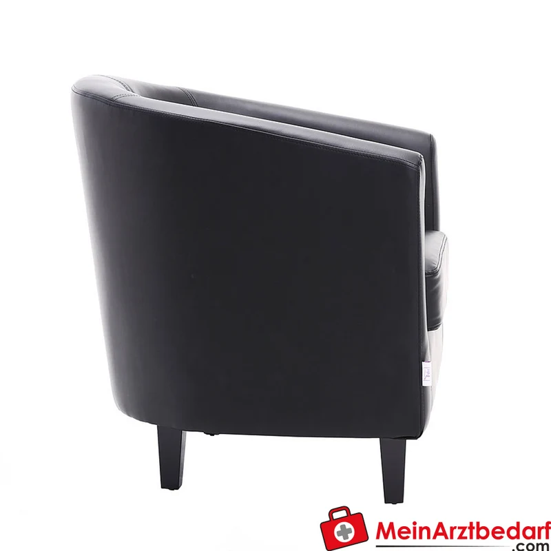Wartezimmersessel Holzgestell PU-Kunstleder 72×62×71 cm Praxis Empfang