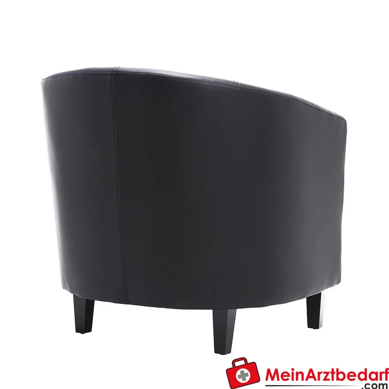 Wartezimmersessel Holzgestell PU-Kunstleder 72×62×71 cm Praxis Empfang