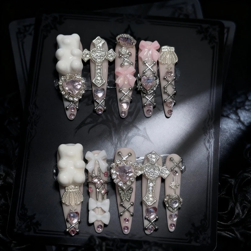 Dekorative Gothic Nagelkunst Clips