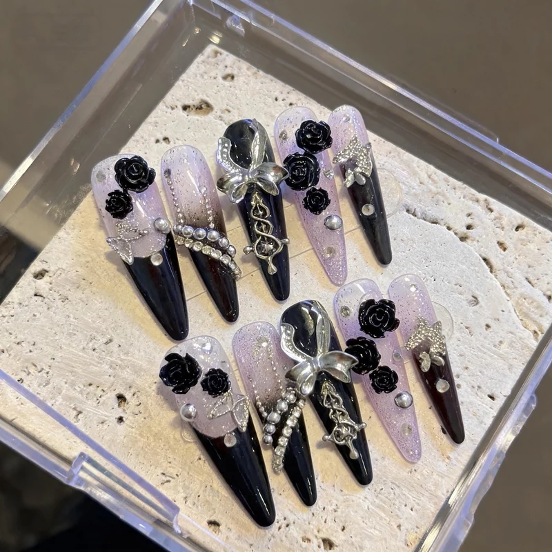 Elegante Gothic Press-On Nagelset