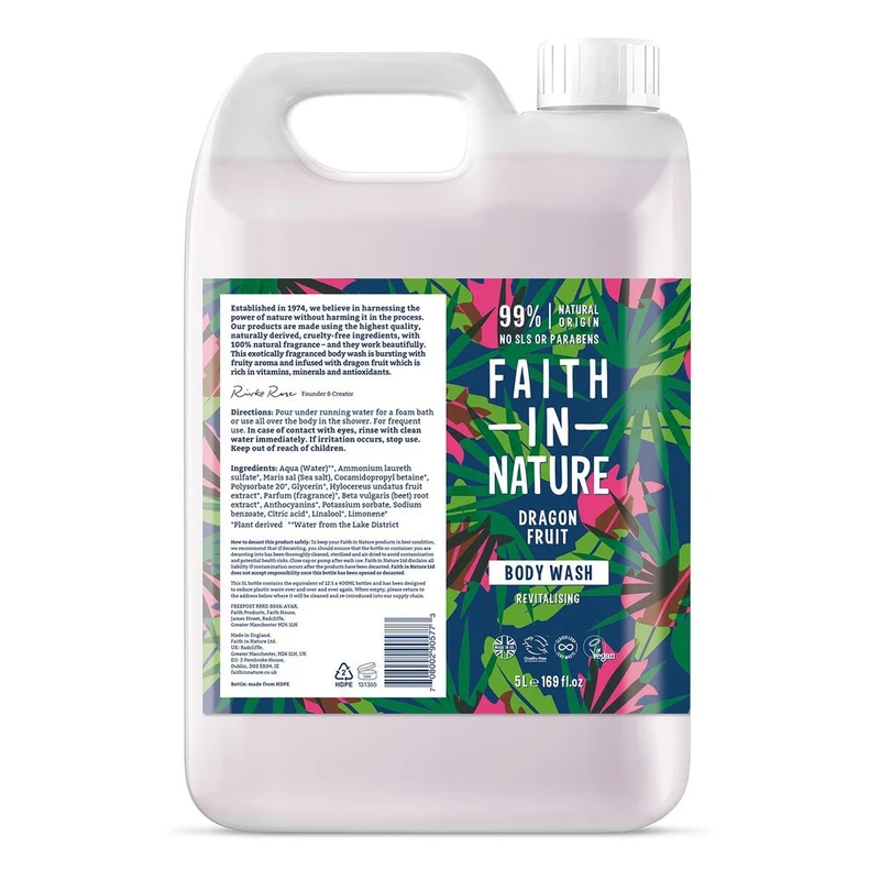 Faith in Nature Body Wash Dragon Fruit 5 liter