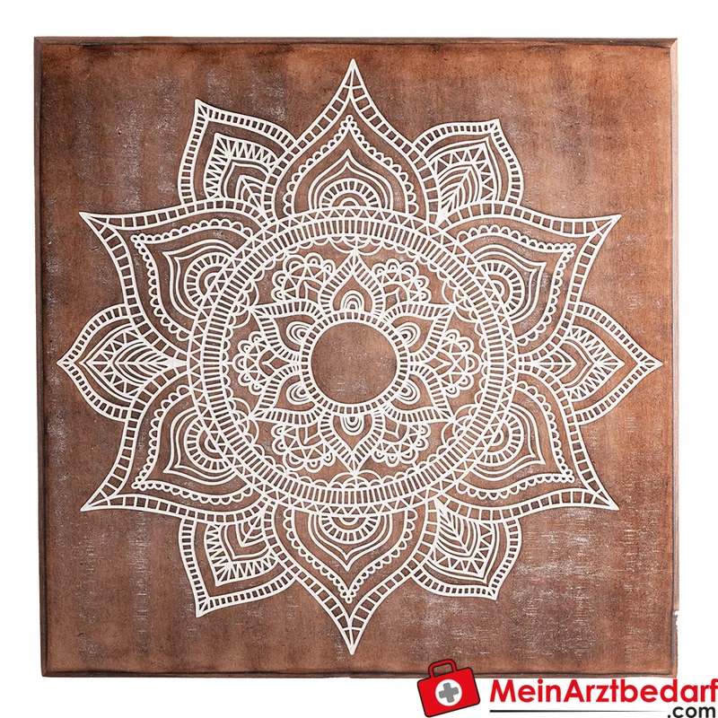 Energiebild Mandala aus MDF 30x30/40x40 cm Grün-Gold oder Gold