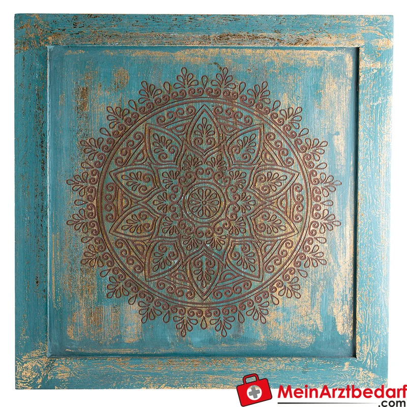Energiebild Mandala aus MDF 30x30/40x40 cm Grün-Gold oder Gold