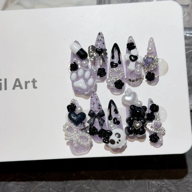 Dekoratives 3D Thema Nagelkunst Set