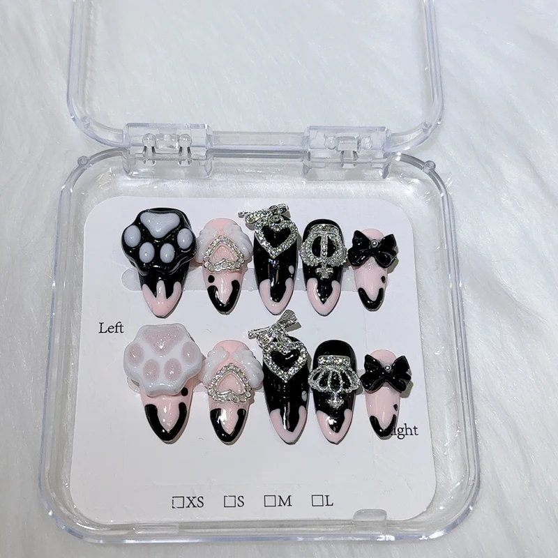 Dekorative Press-On Nagelkunst Spitzen Set
