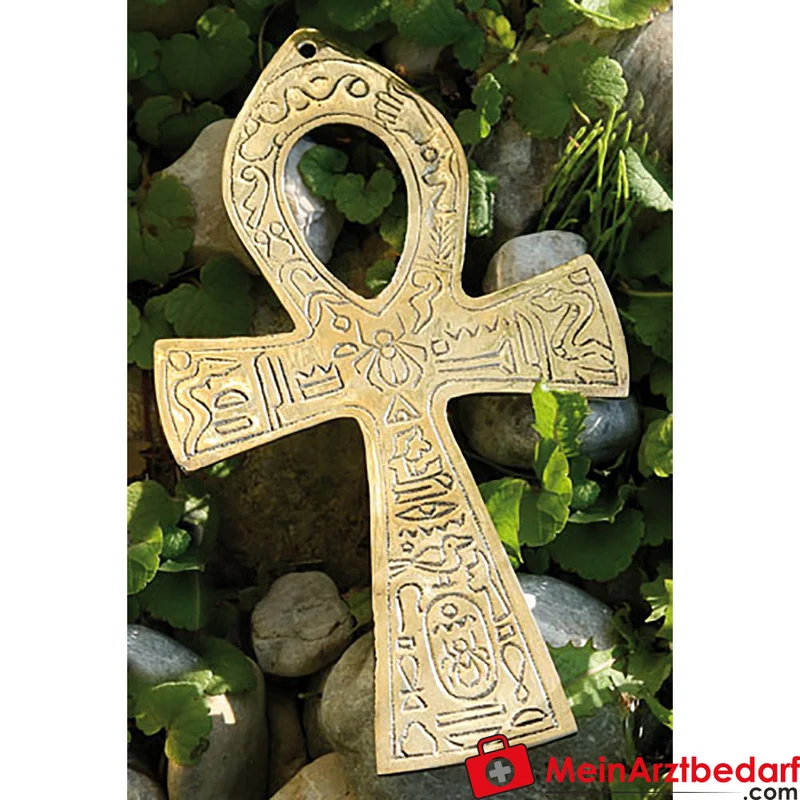 Berk Ankh Anhänger Messing 19 cm goldglänzend handgefertigt