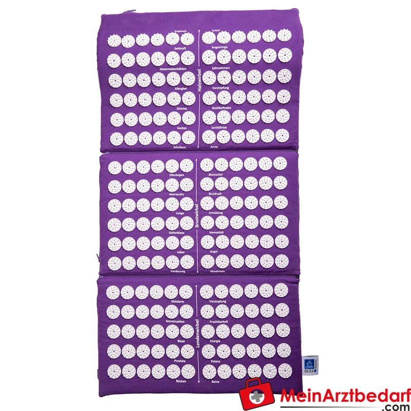 Berk Akupressurmatte 78 x 45 cm Baumwollbezug ABS-Akupressurpunkte abnehmbar waschbar