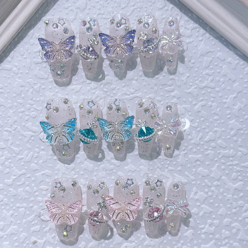Butterfly Design Press-On Nagel Kunst Set