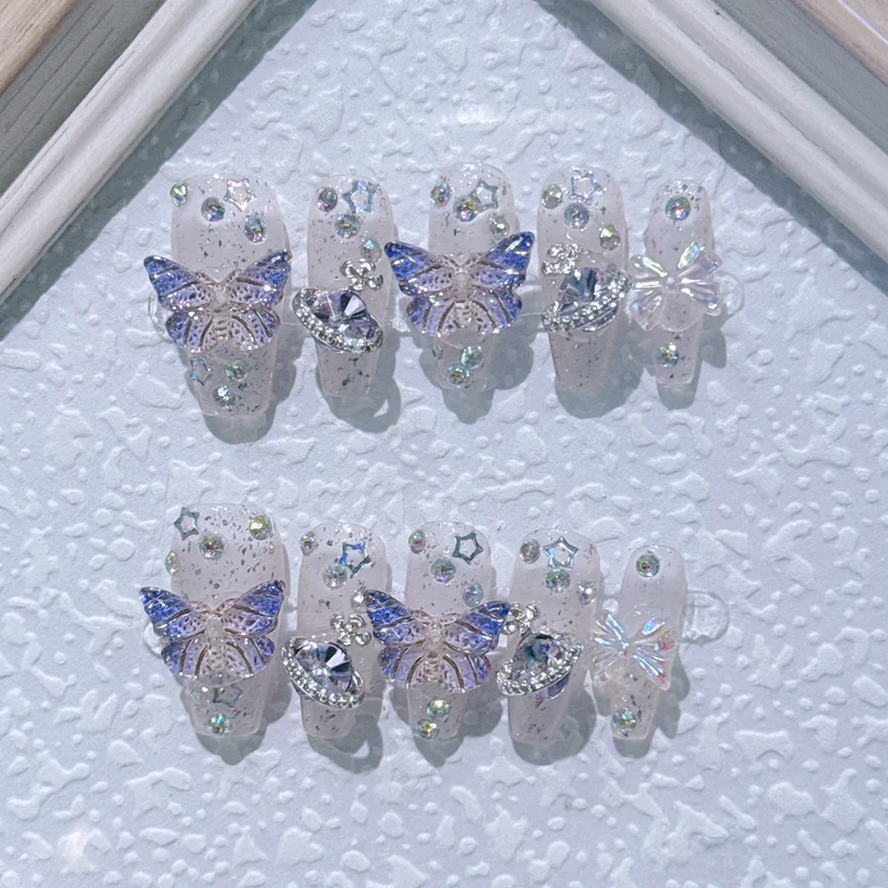 Butterfly Design Press-On Nagel Kunst Set