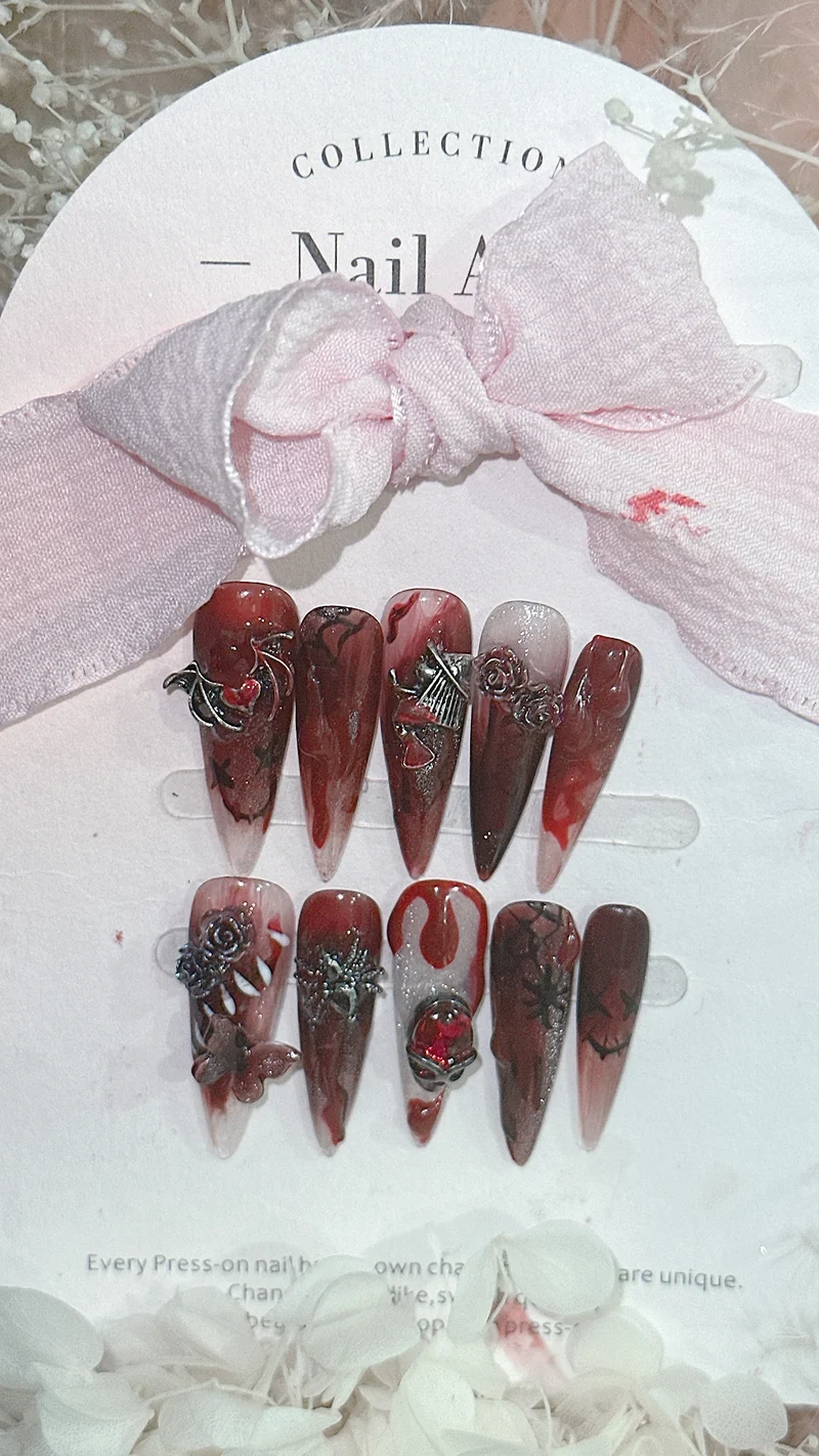 Künstlerisches Press-On Nagelset