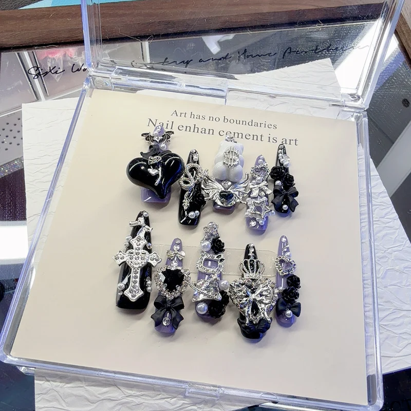 Künstlerisches Gothic Nagelkunst Design Set