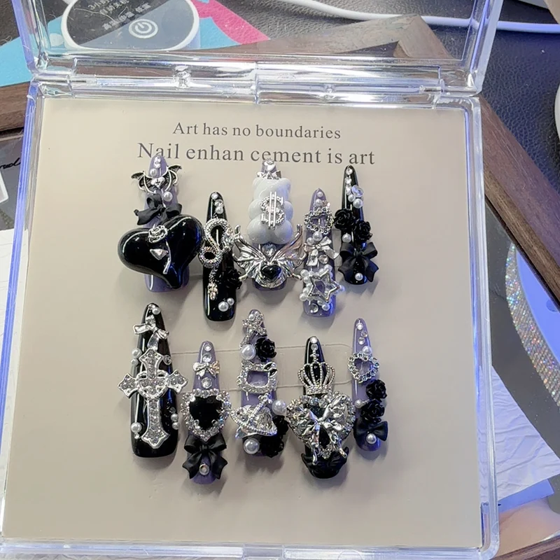 Künstlerisches Gothic Nagelkunst Design Set