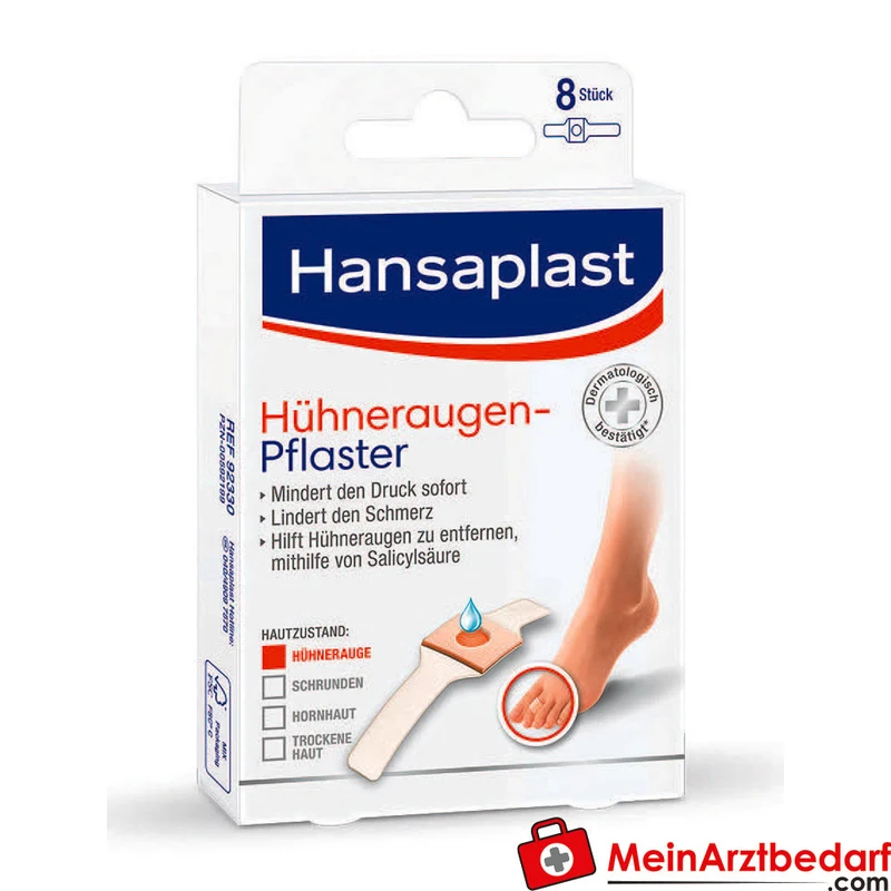 Hansaplast Hühneraugen-Pflaster mit Salicylsäure Schaumring 6,8 x 1,9 cm 8 Stück