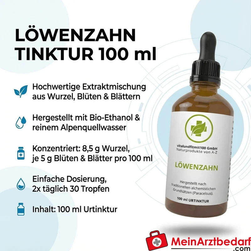 Löwenzahn Tinktur 100 ml Wurzel Blüten Blätter Extrakt