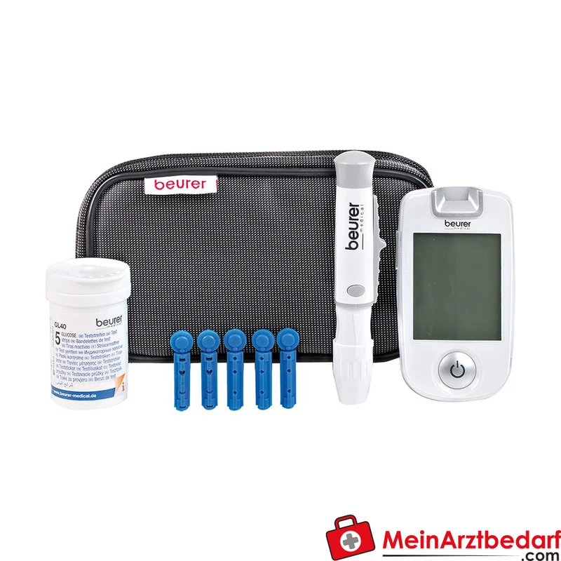 Beurer GL 40 Blutzuckermessgerät mit Stechhilfe und großem Display