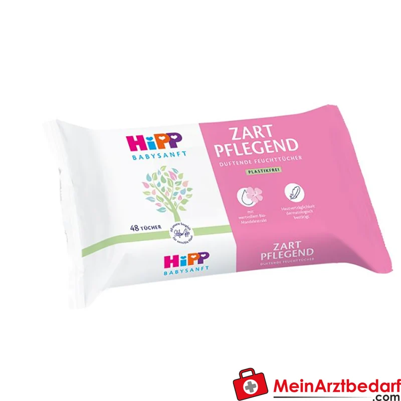 HiPP Babysanft Feuchttücher Zart pflegend 4x48 Stück, dermatologisch getestet