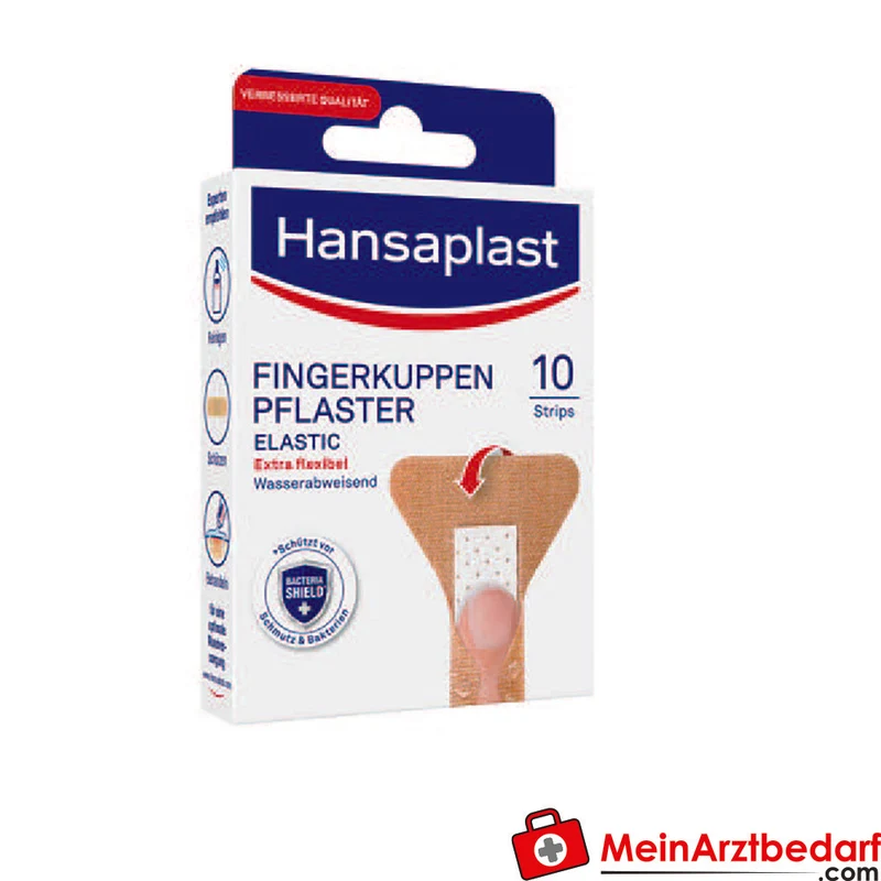 Hansaplast Elastic Fingerpflaster, Vlieswundauflage, Bacteria Shield